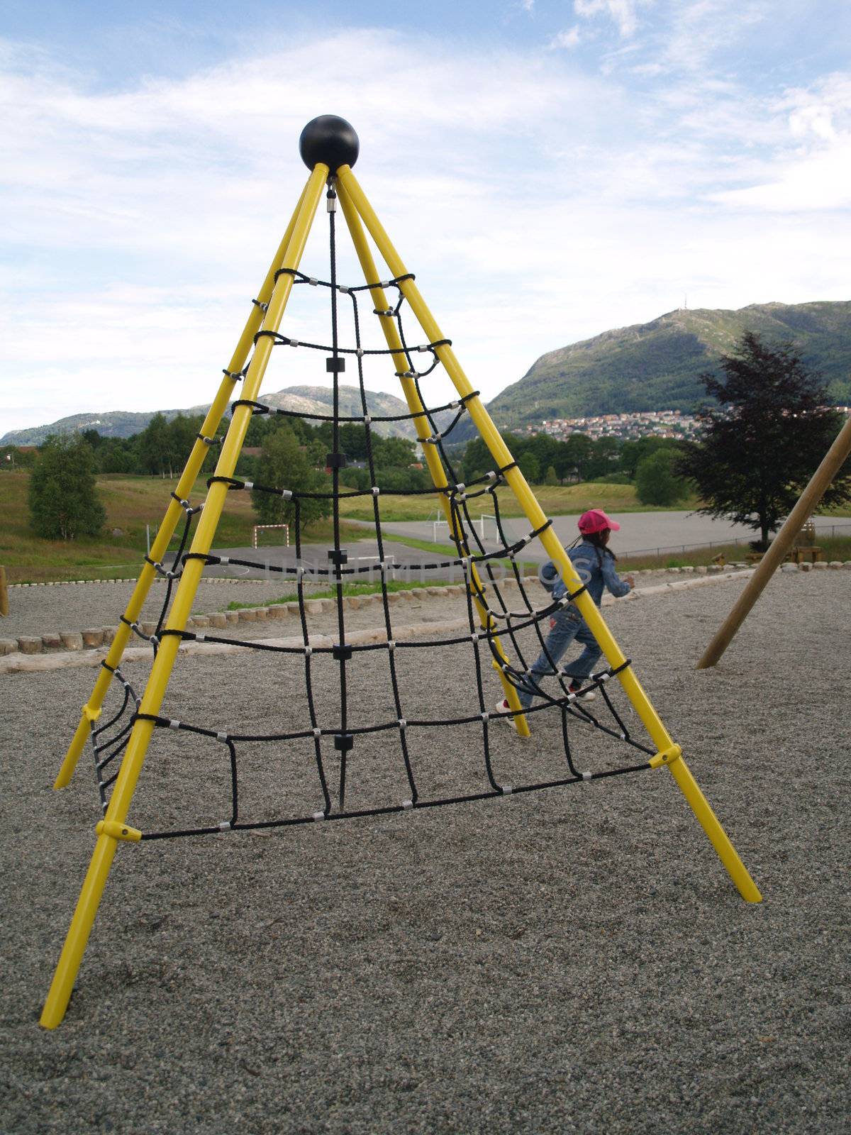 climbing tower in kindergarden