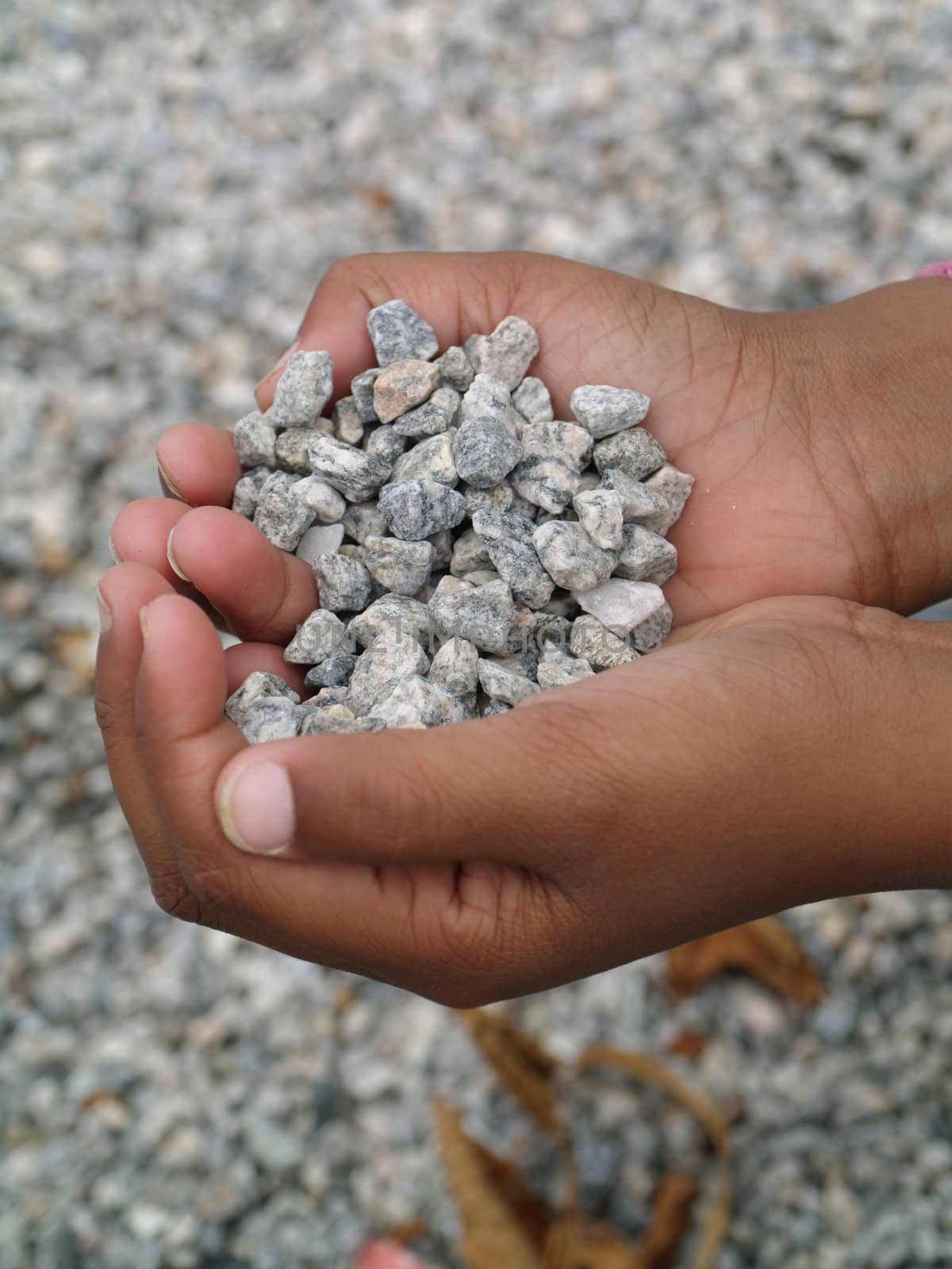 holding stones