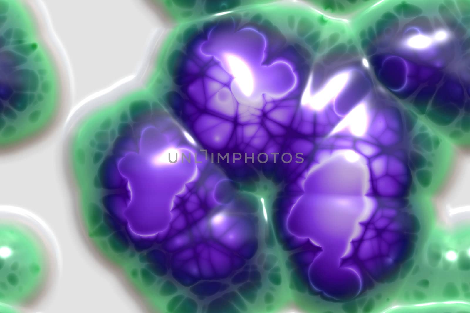A 3D illustration of some purple organic brain matter- this tiles seamlessly as a pattern.