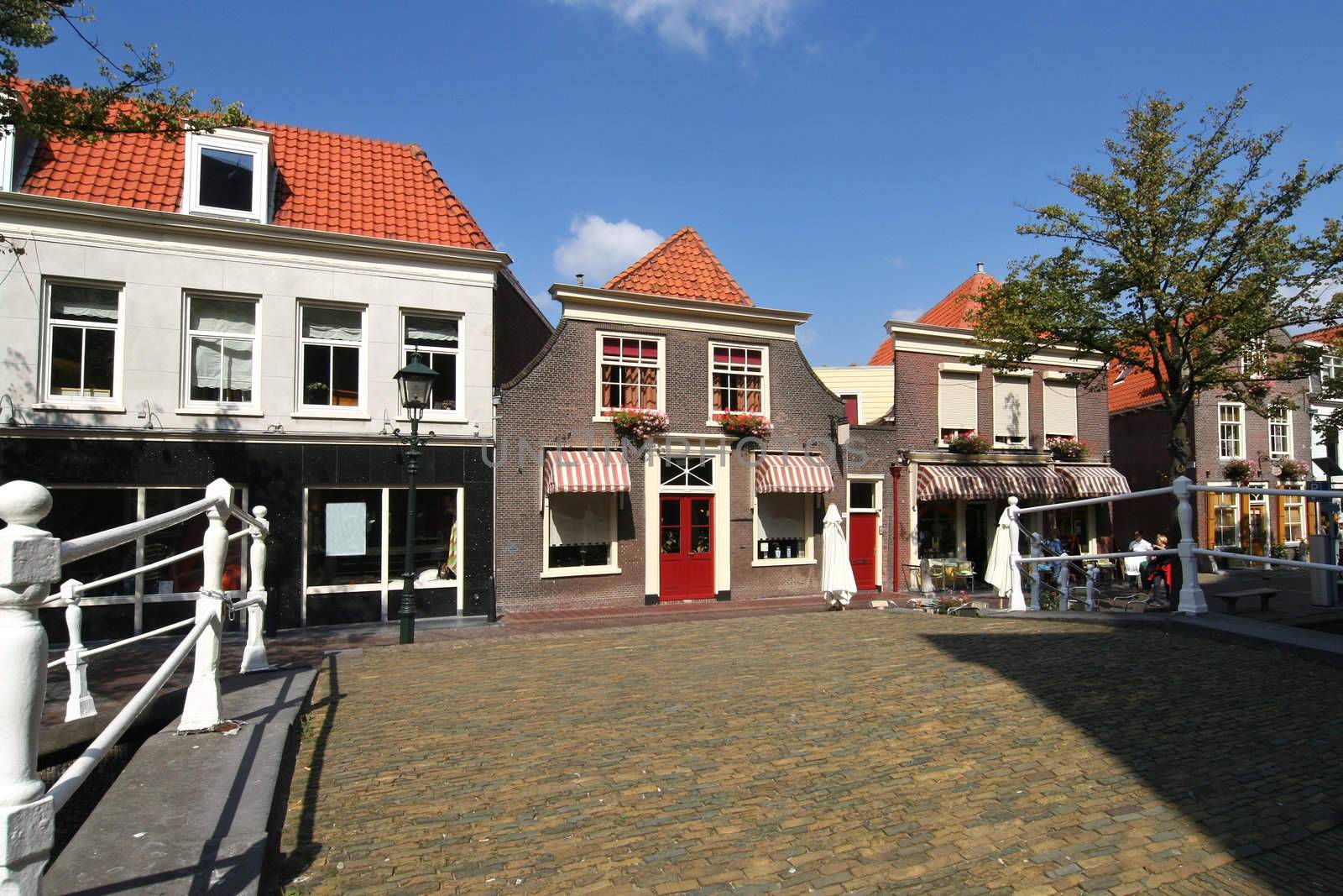 Old dutch houses in Delft
