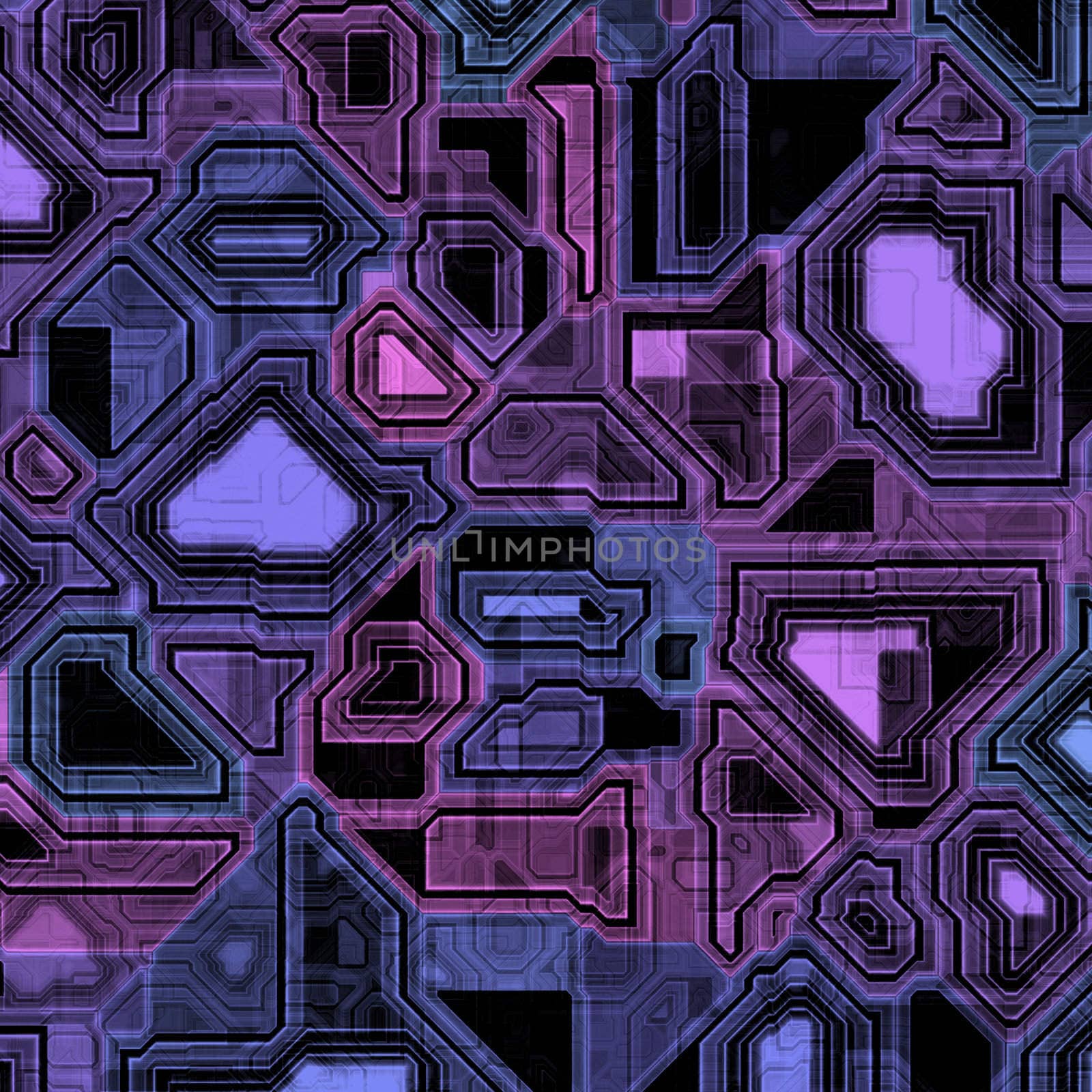 Illustration of some high-tech computer circuitry.