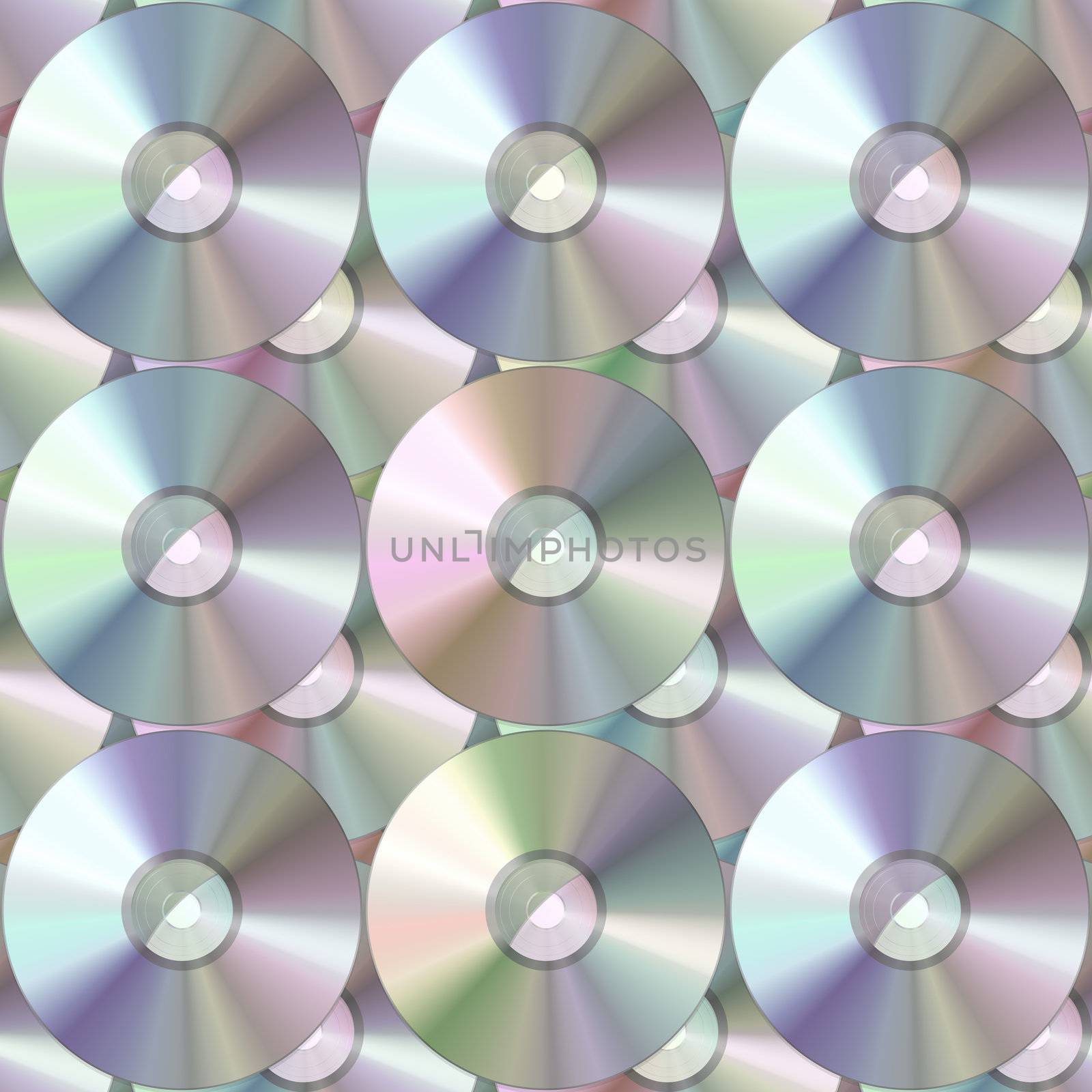 Blank media background texture - these are either CDs or DVDs.  This image tiles seamlessly as a pattern.