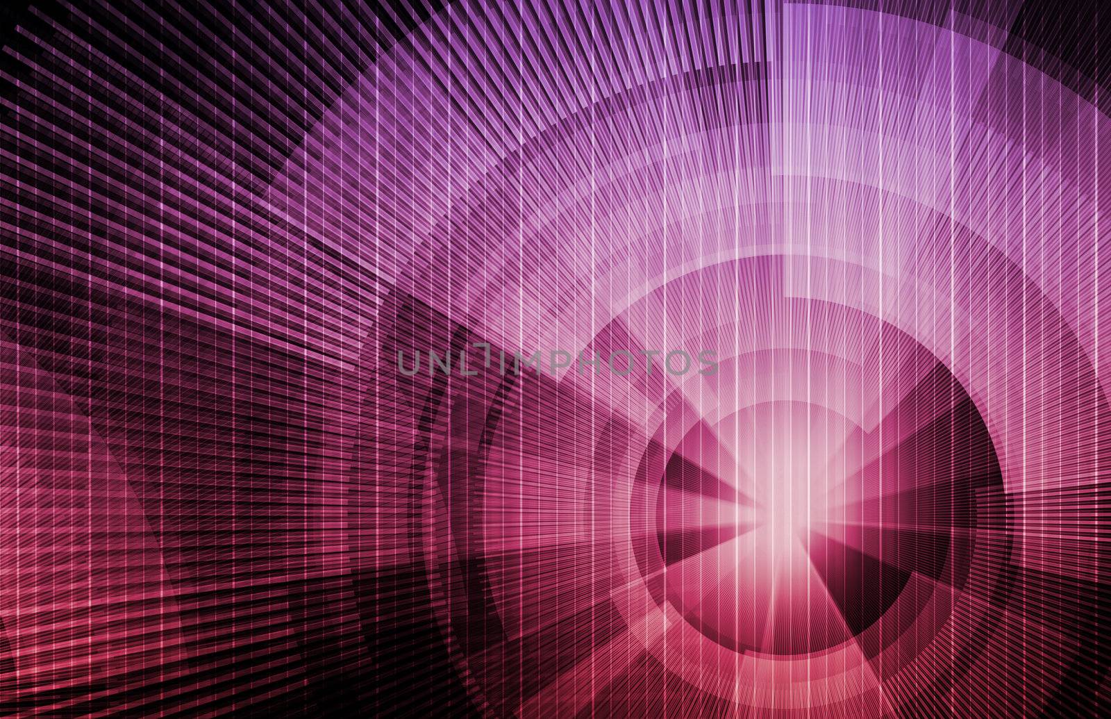 Science Technology Data as a Abstract Art