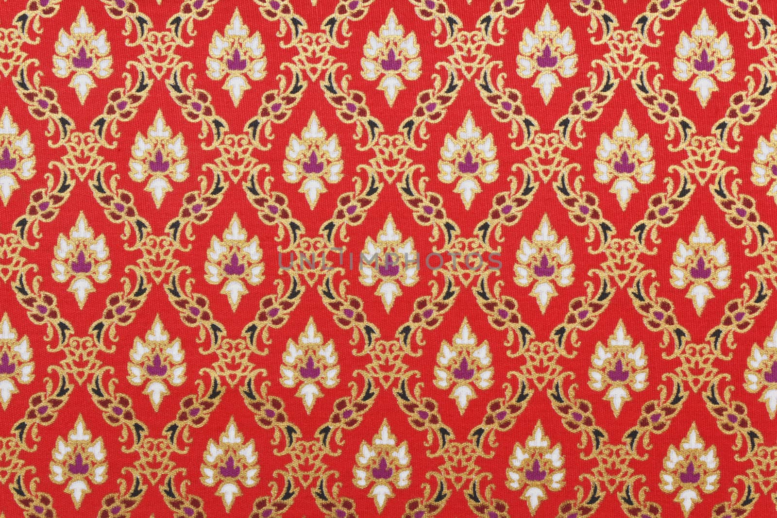 Texture of traditional Thai style cotton fabric