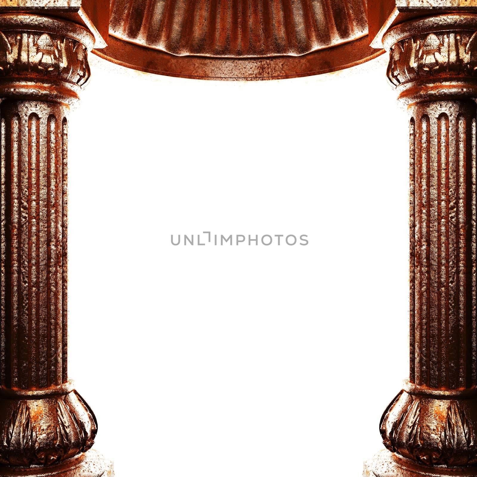 bronze columns and arch made in 3D