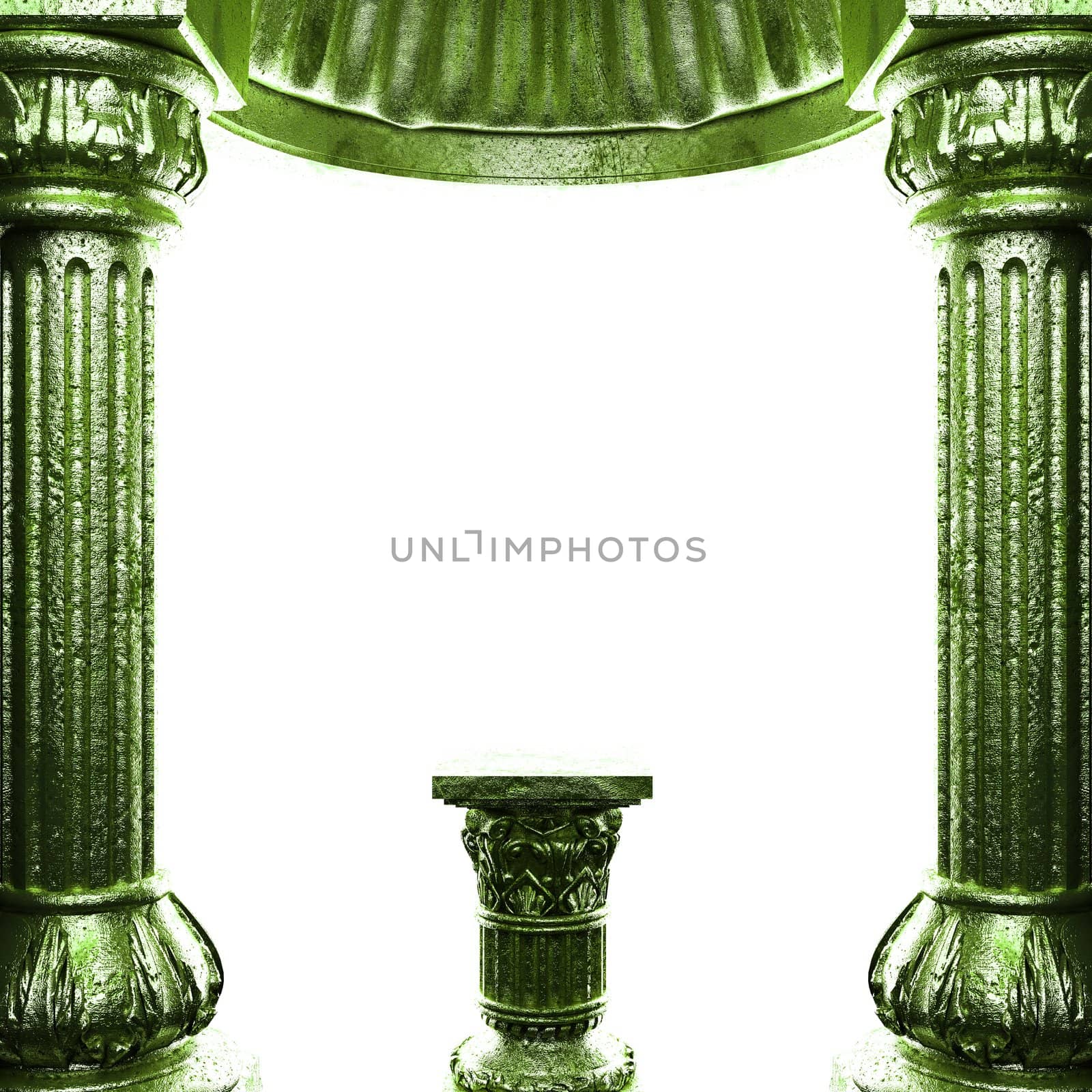 bronze columns and arch made in 3D