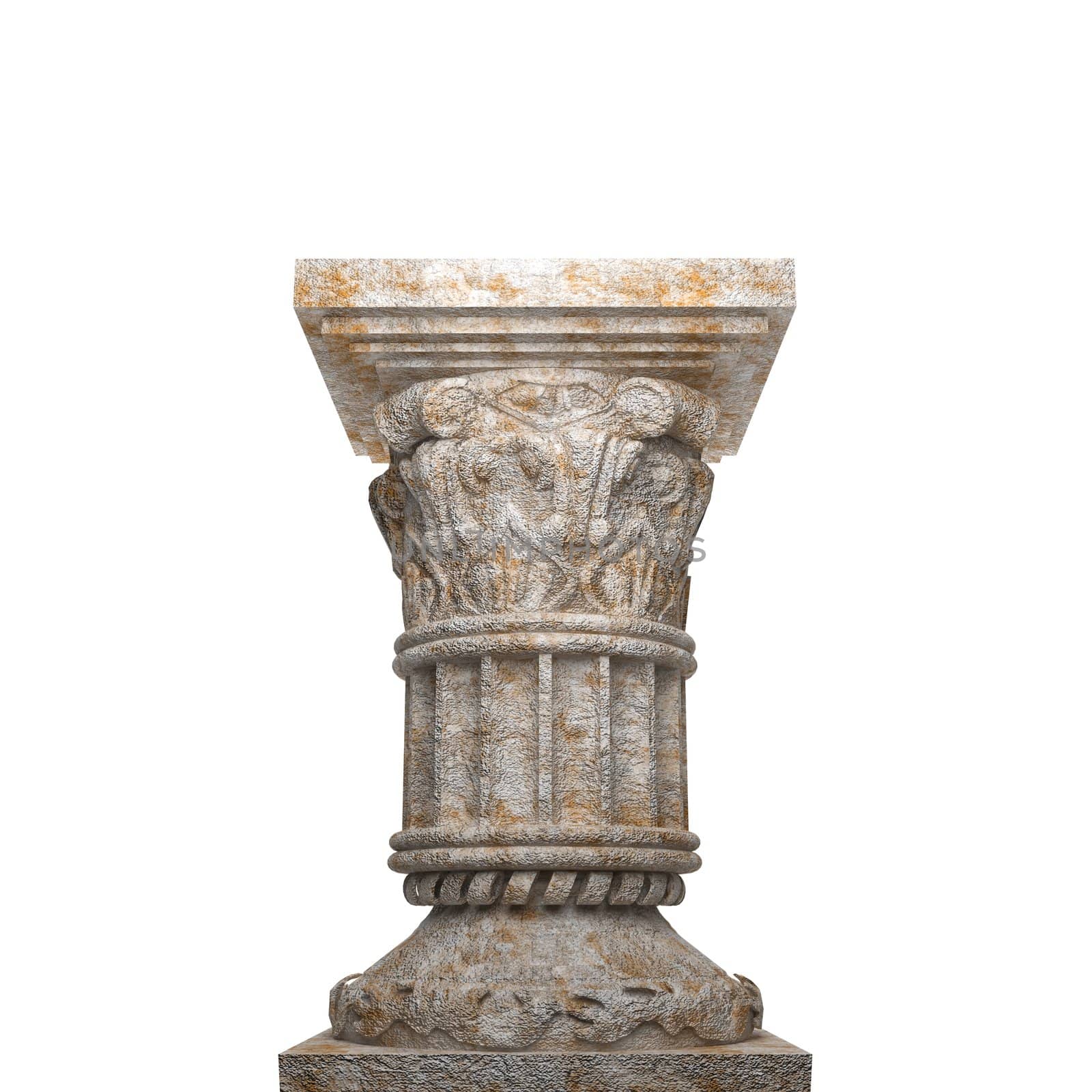 stone column made in 3 D graphics