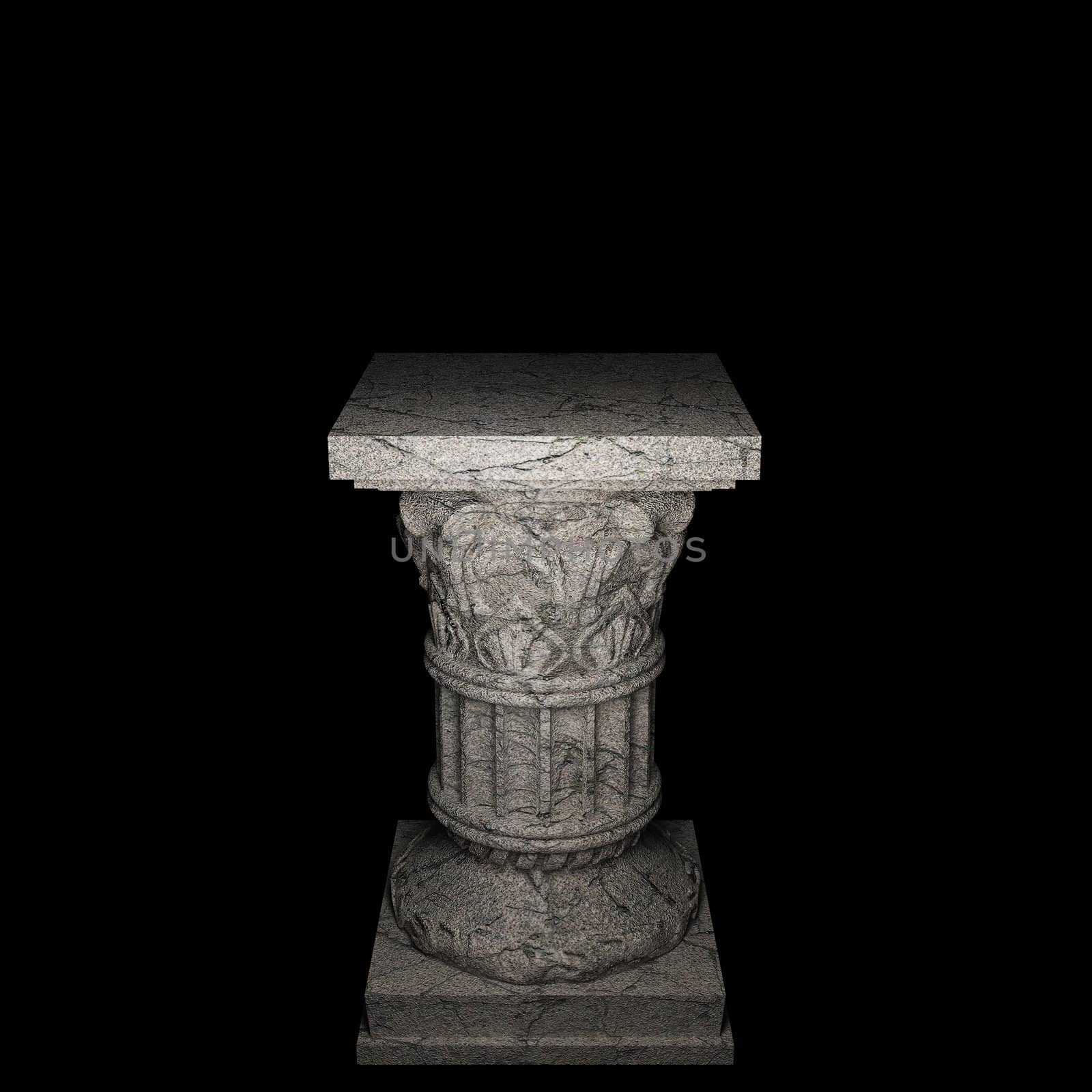 stone column made in 3 D graphics