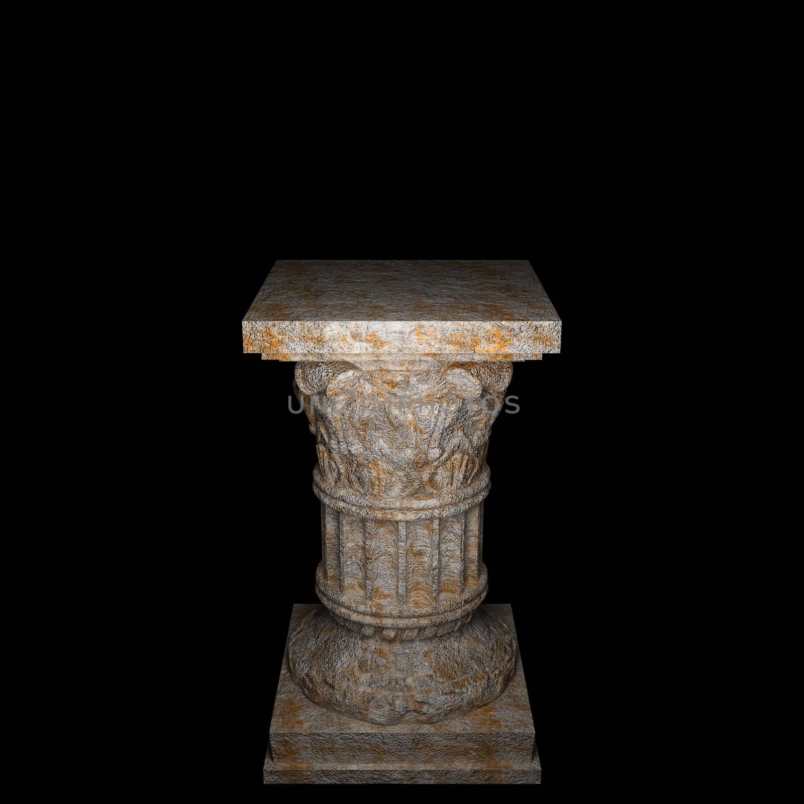 stone column made in 3 D graphics