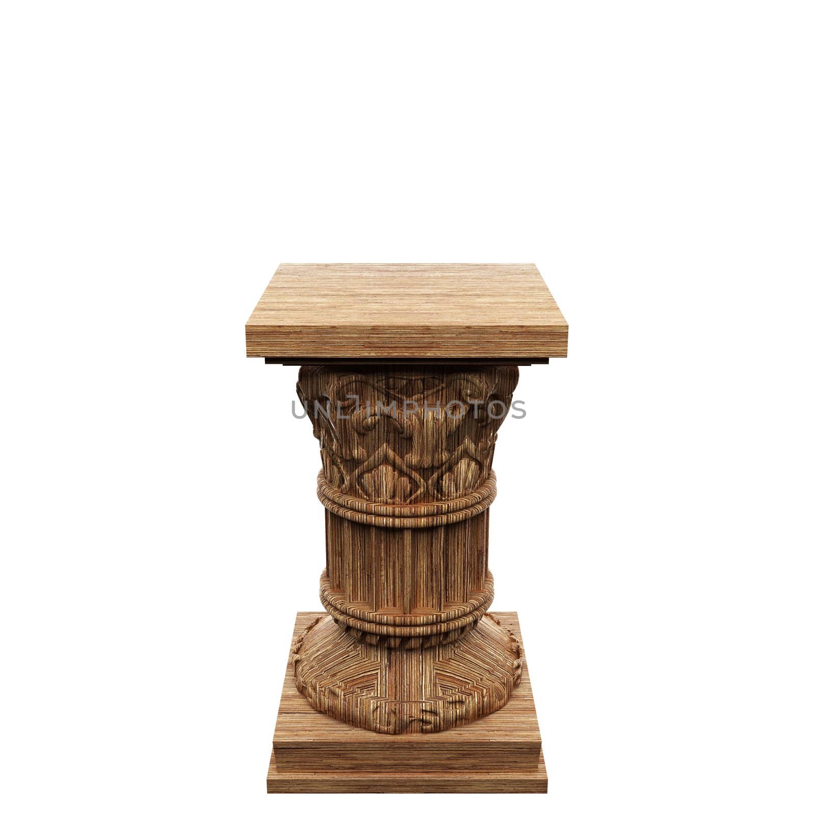 wooden  column by icetray