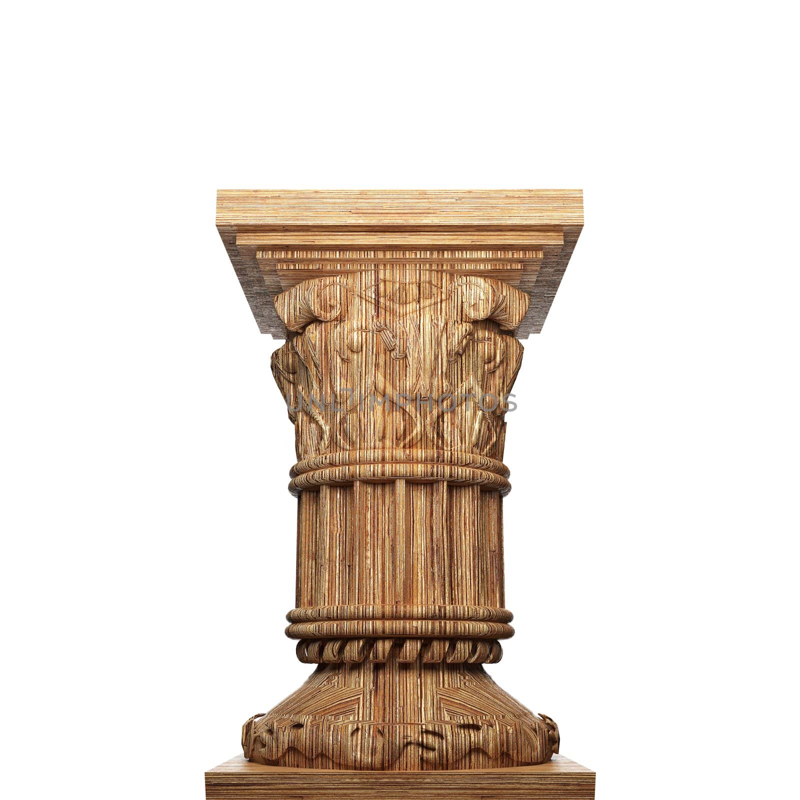 wooden  column by icetray