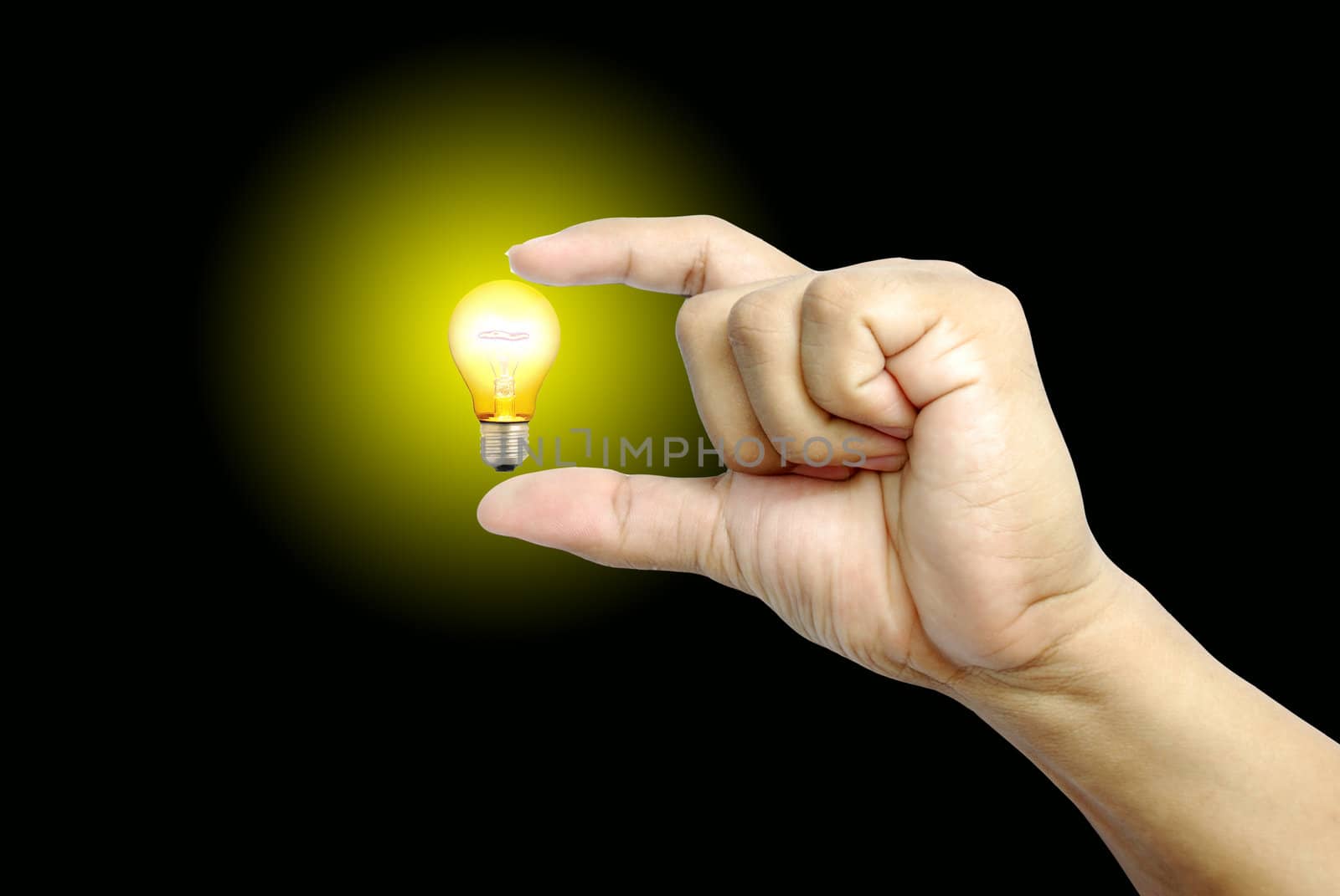 light bulb in hand by photomtheart
