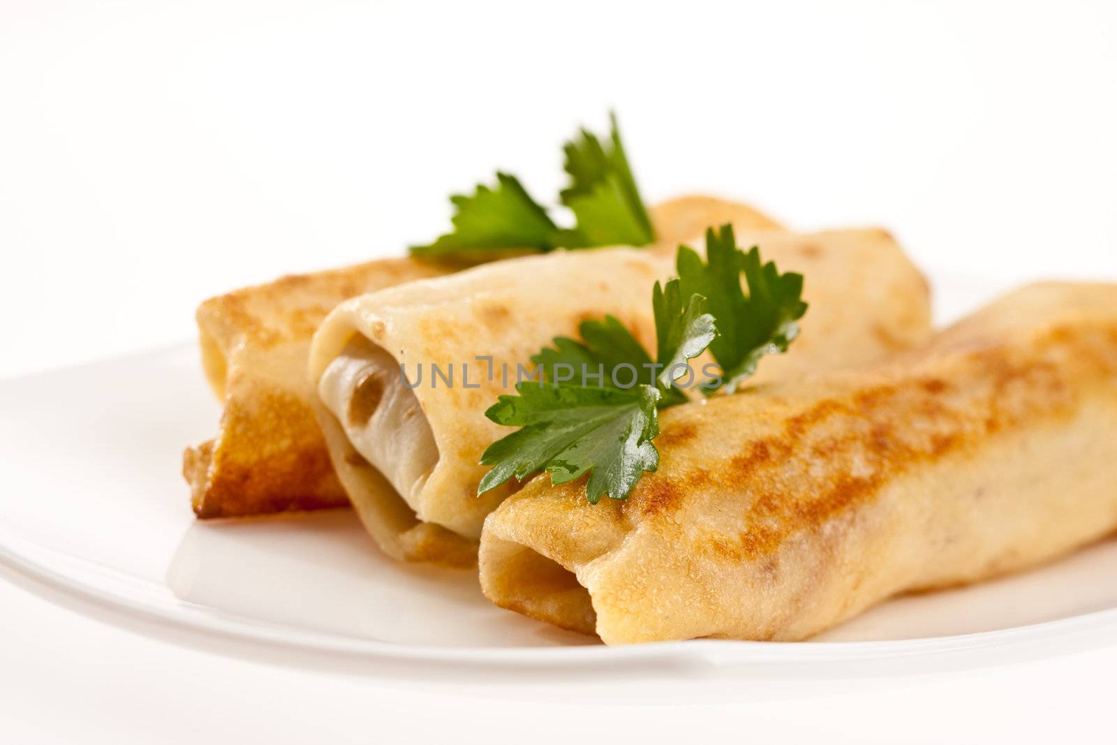 food series: tasty hot pancake with meat