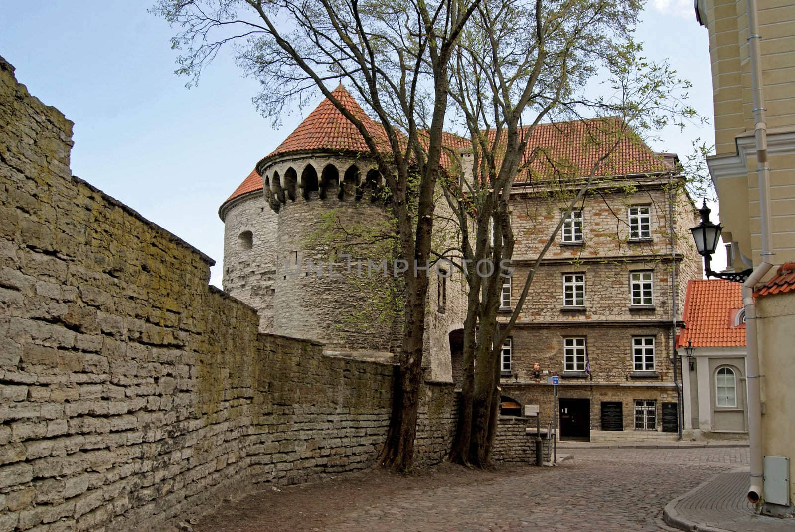 Tallinn, towers and walls of old city   