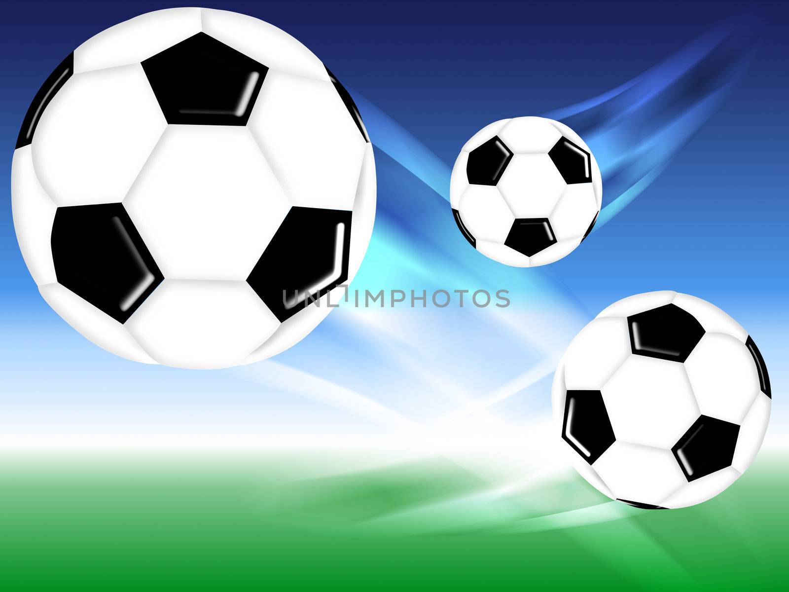 flying soccer football background design