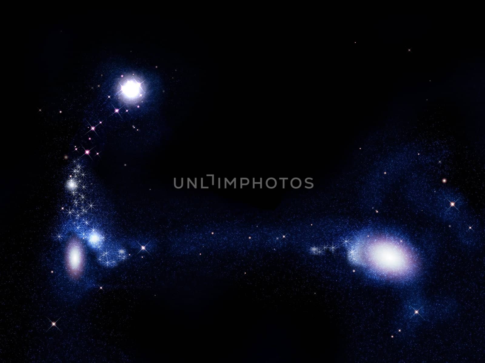Beautiful stars of outerspace in darkness sky