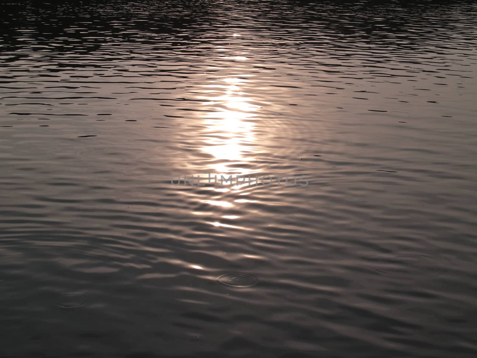 Abstract golden reflection on water with shapes texture