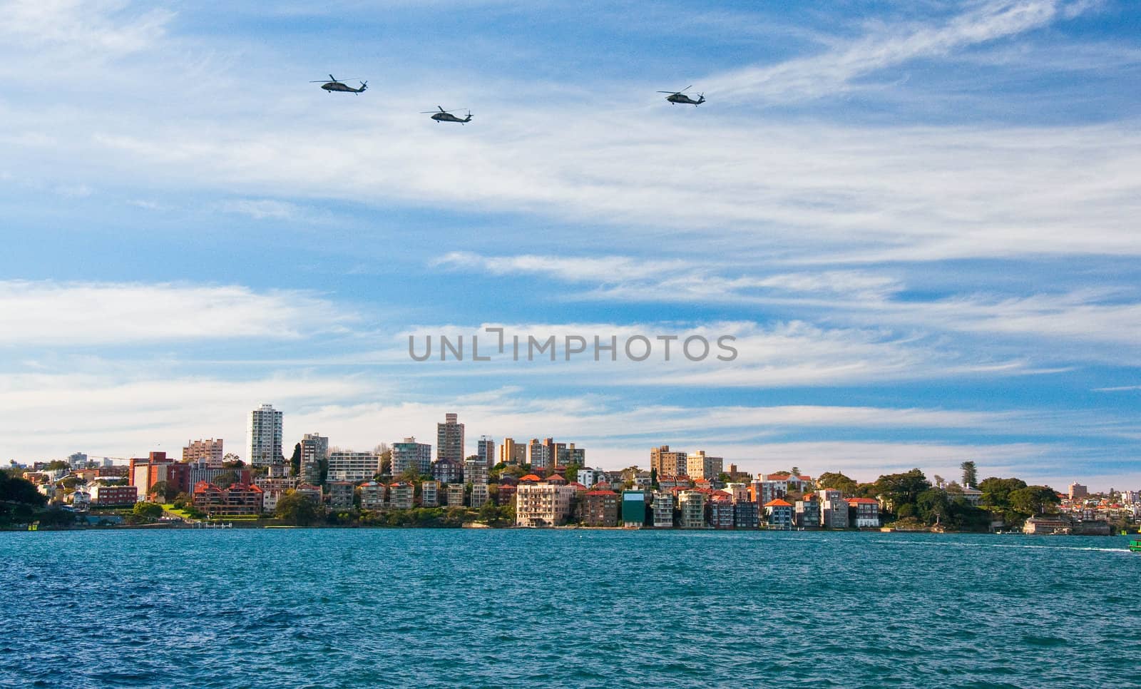 sydney skyline in the harbour, australia