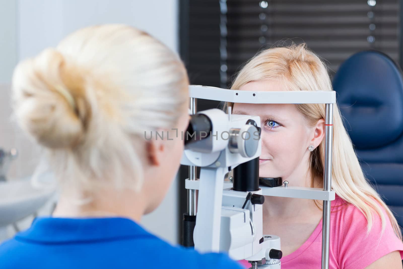 optometry concept - pretty, young female patient by viktor_cap