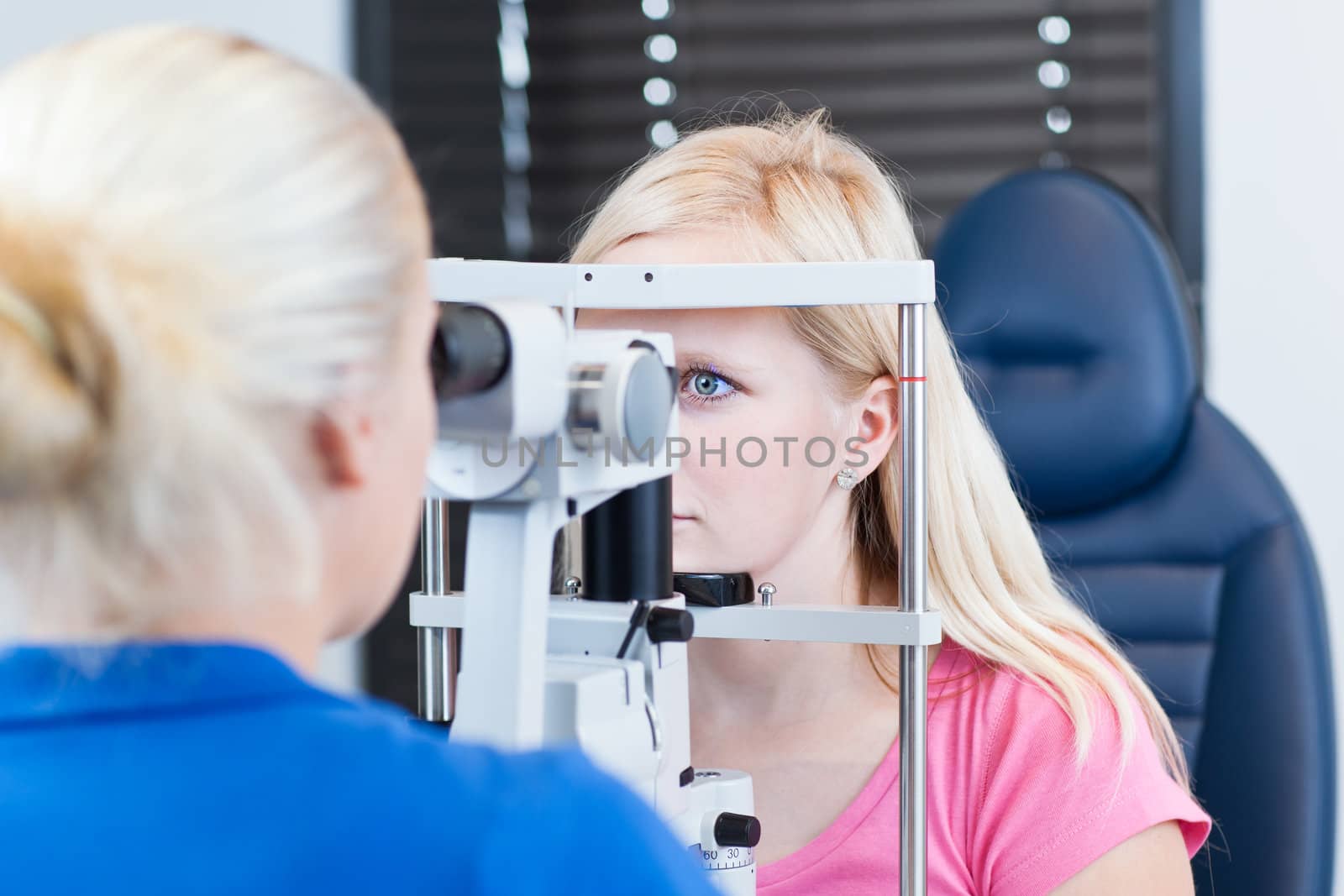 optometry concept - pretty, young female patient by viktor_cap