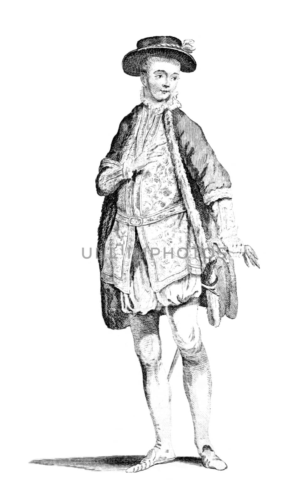 Edward VI of England (1537-1553) on engraving from the 1700s. King of England and Ireland during 1547-1553. 