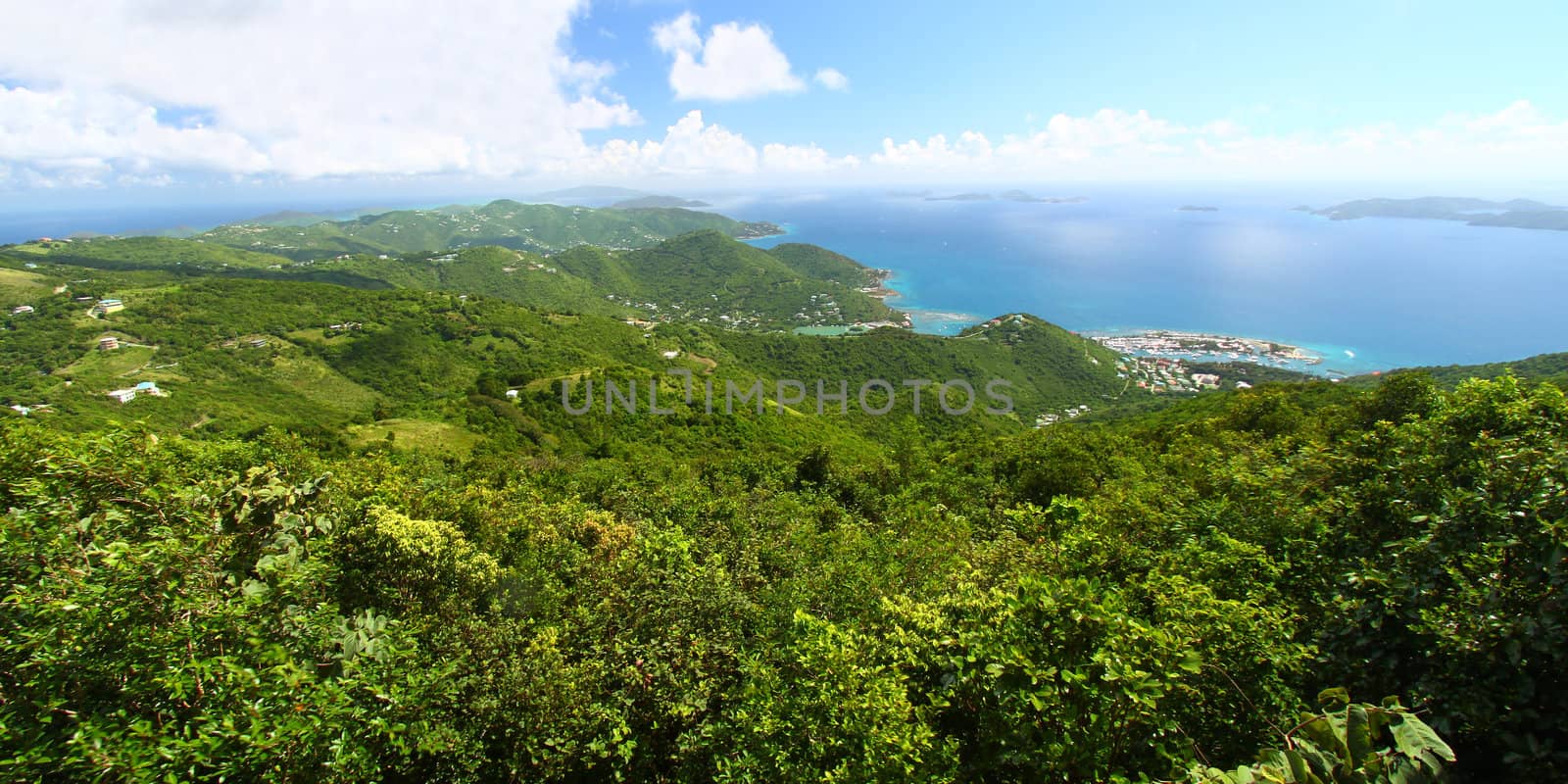 View of Tortola from Sage Mountain National Park - British Virgin Islands.