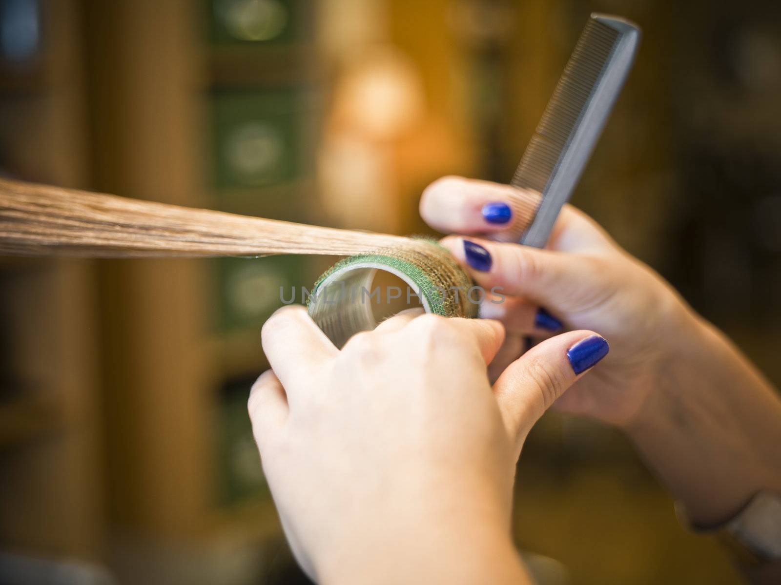 Situation in a Hair salon close-up