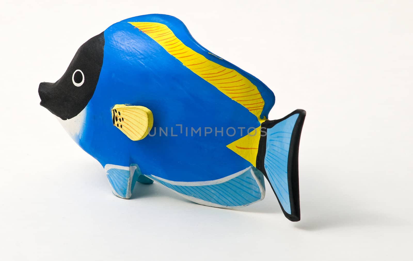 Surgeon fish stained wood - toy - souvenirs of tropical seas.