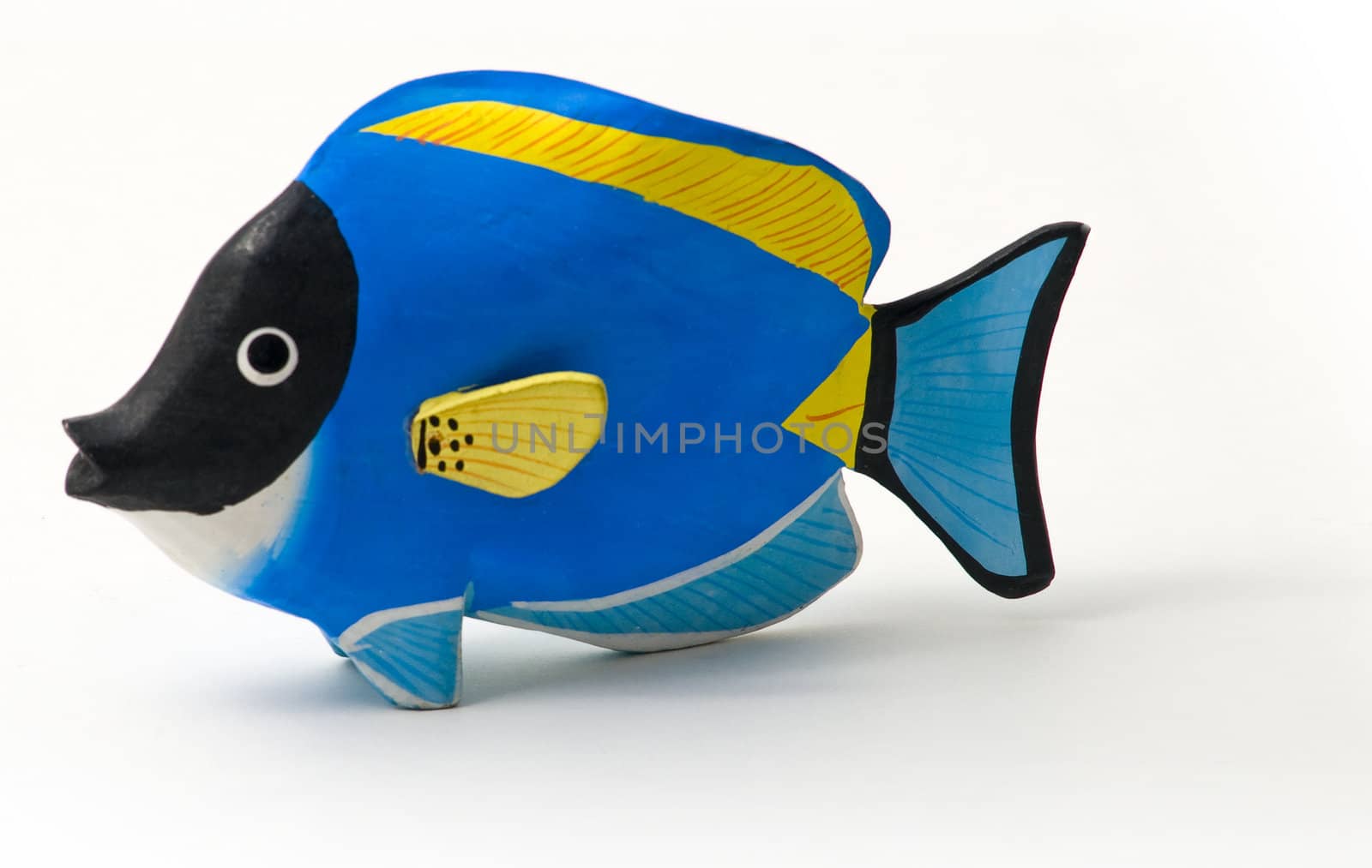 Surgeon fish stained wood - toy - souvenirs of tropical seas.