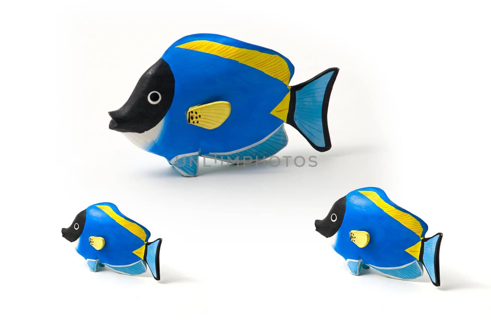 Surgeon fish stained wood - toy - souvenirs of tropical seas. Family Concept