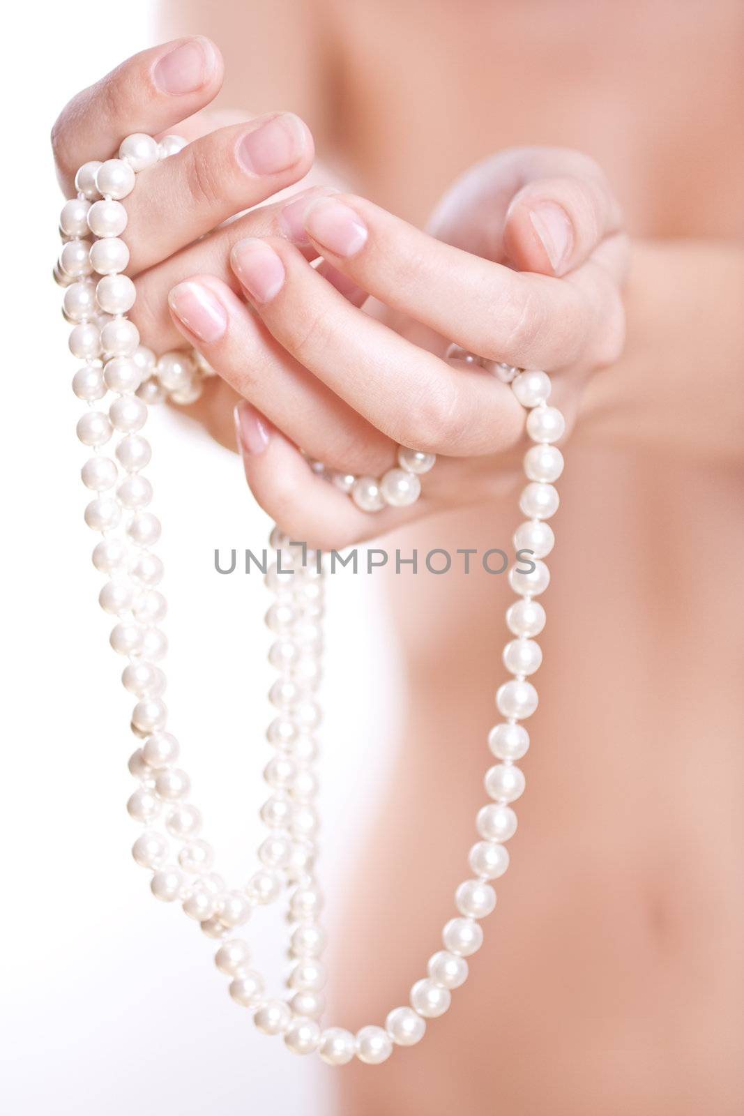 pearls in the women's hands by Lupen