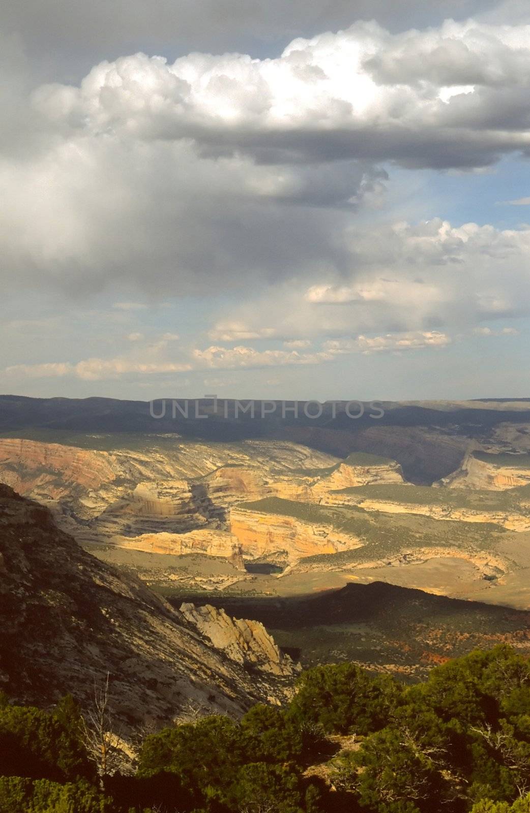 Dinosaur National Monument is a U.S. National Monument located on the southeast flank of the Uinta Mountains on the border between the American states of Colorado and Utah at the confluence of the Green and Yampa Rivers.