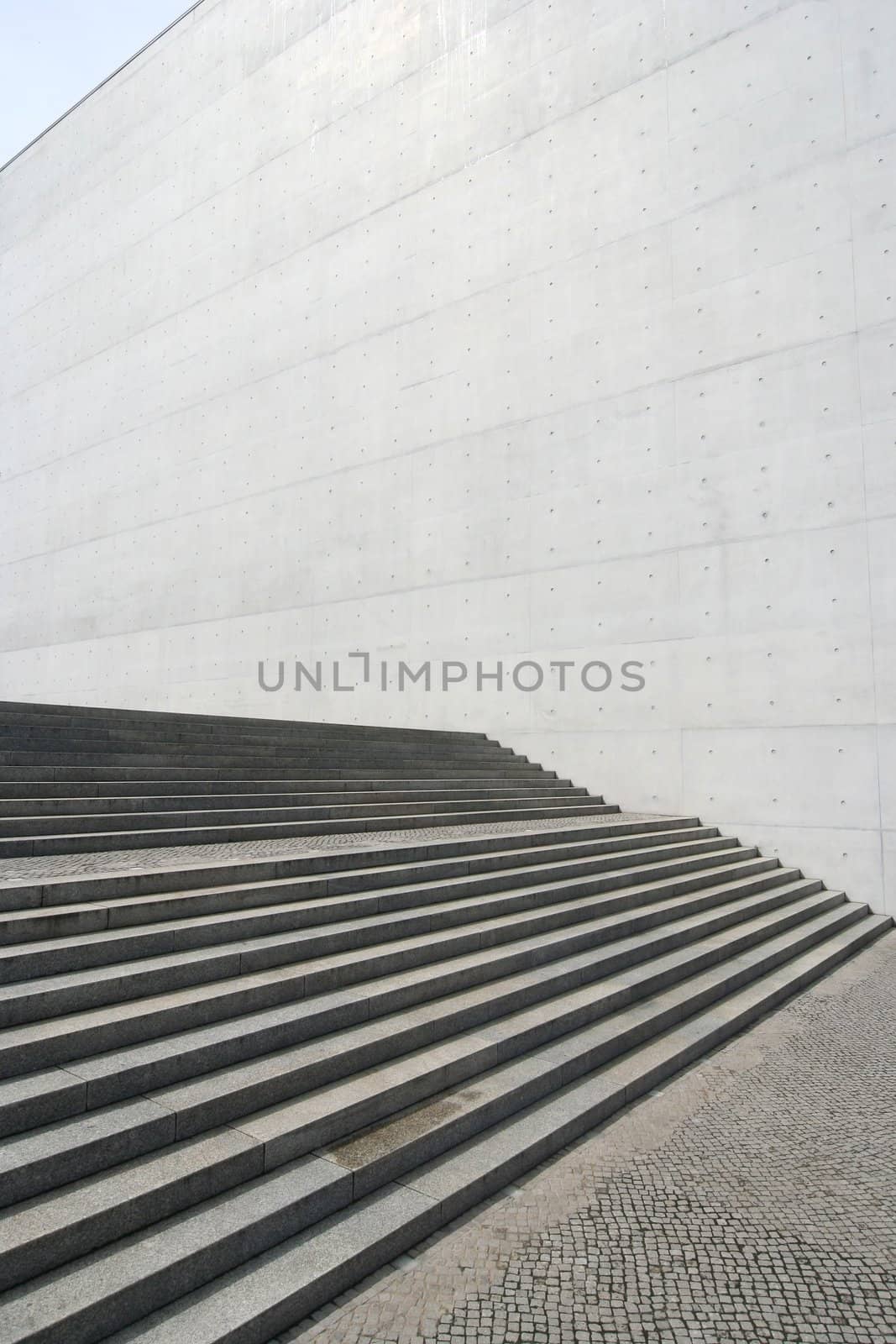 Steps and wall at Bundestag in Berlin