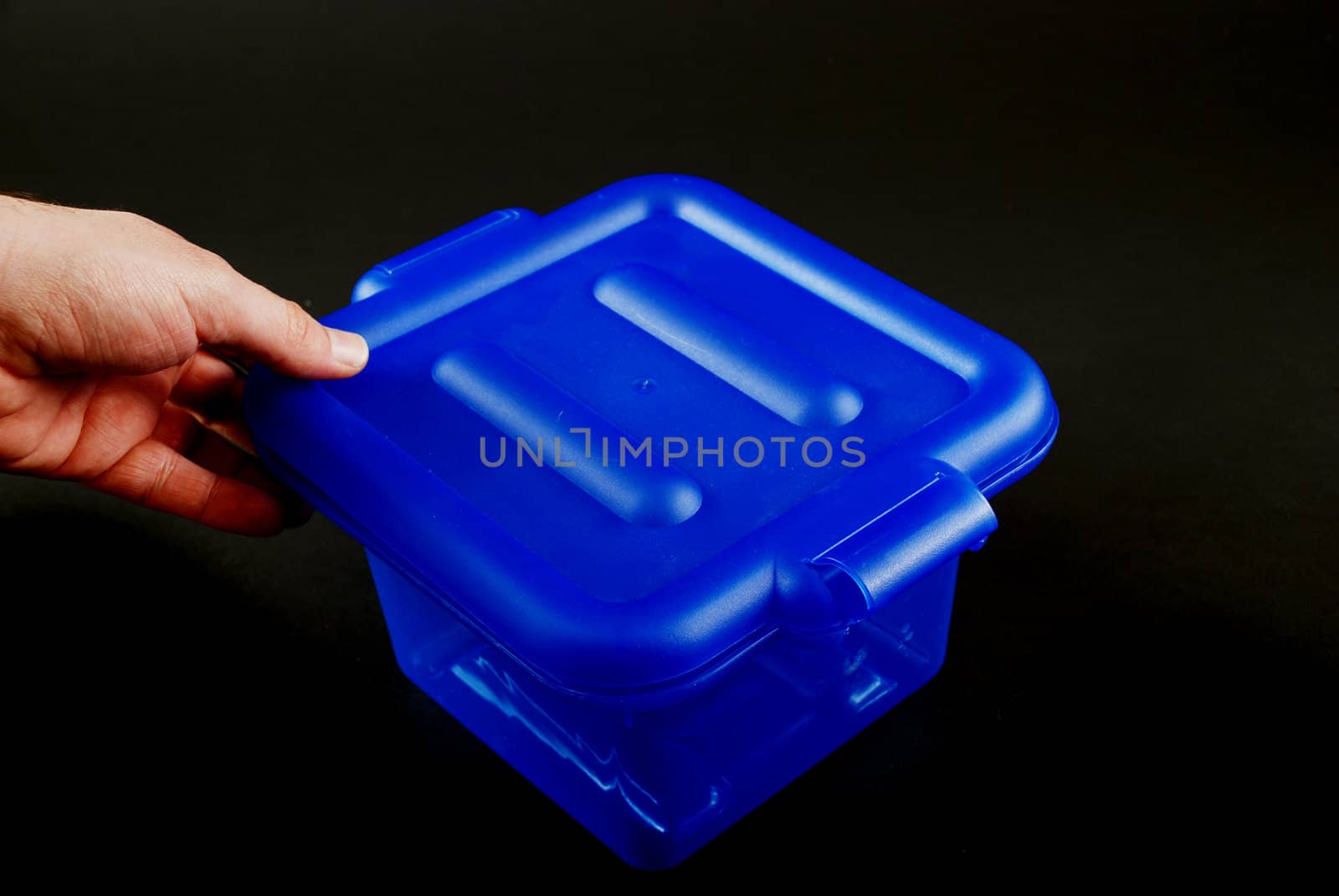 pictures of blue plastic clear containers for storage