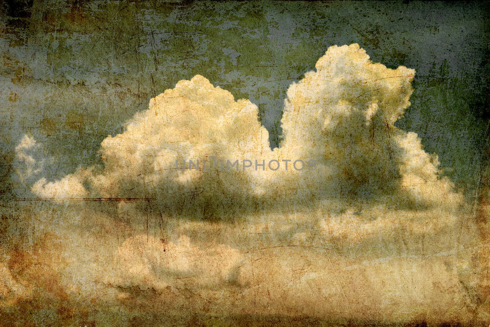 Grunge background of cloud in the sky by nuchylee