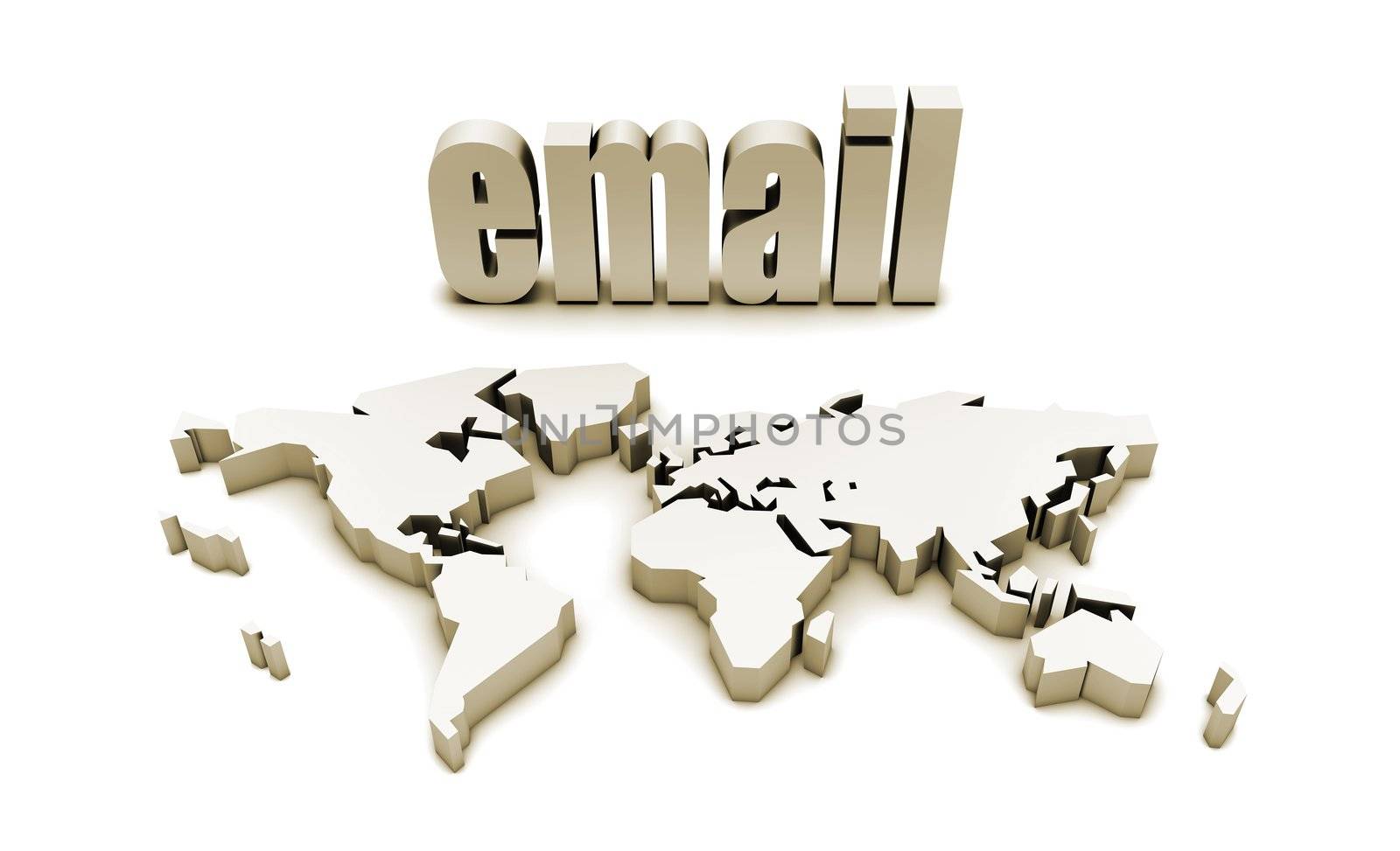 Email Corporate Concept in 3d Futuristic Art