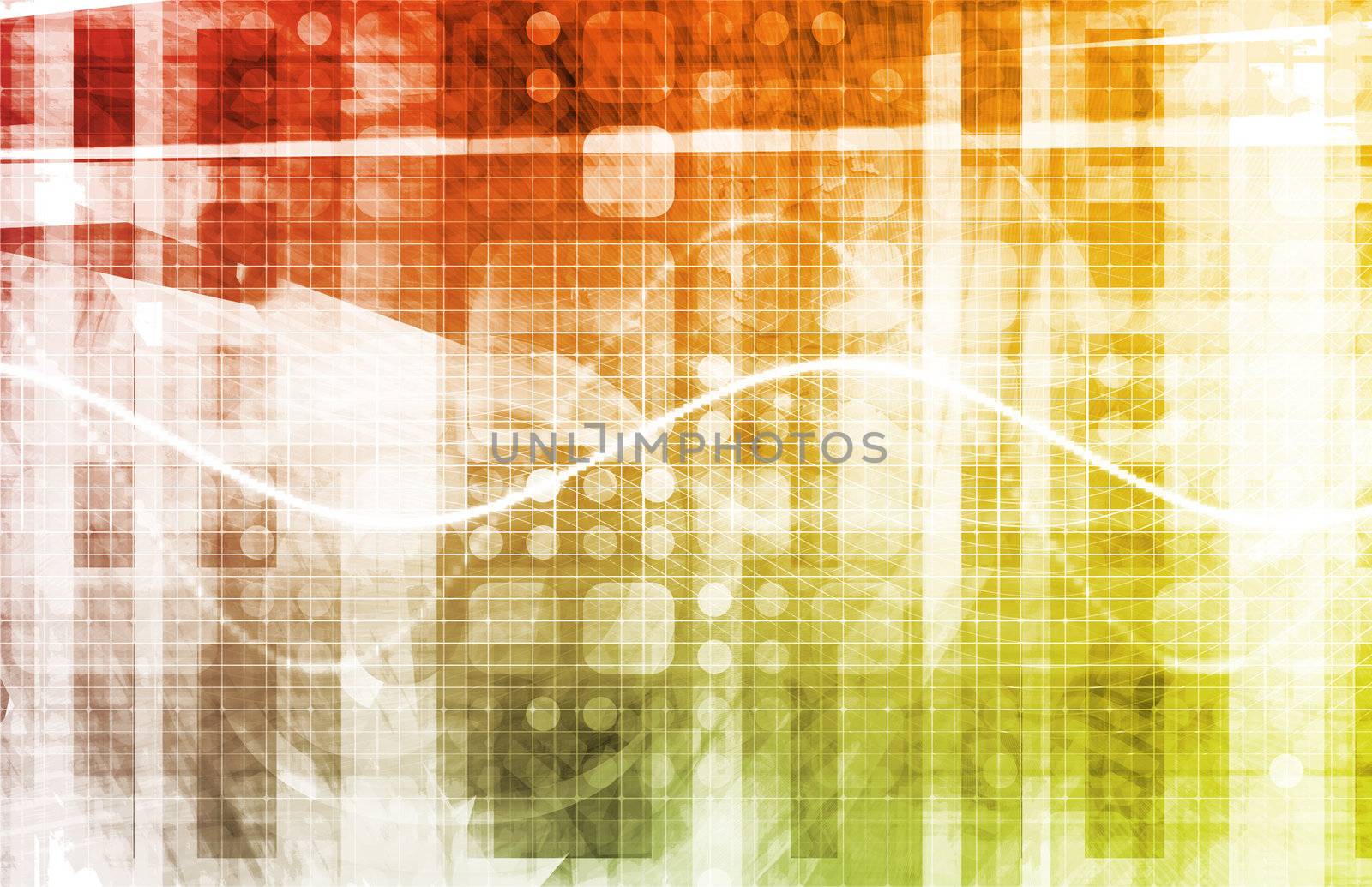 Futuristic Technology with a Digital Web Art