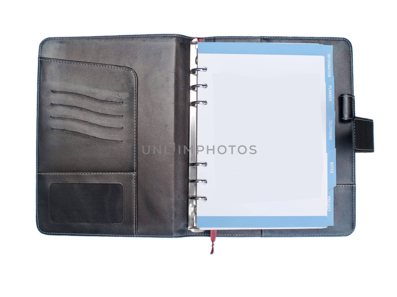 Luxurious deep brown leather organizer