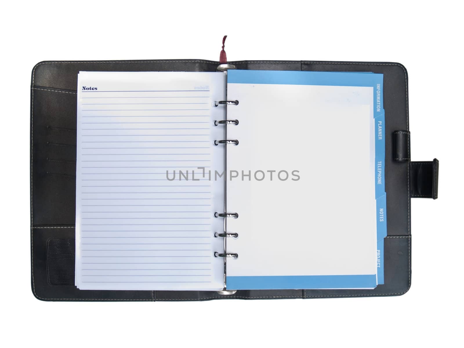 Luxurious deep brown leather organizer