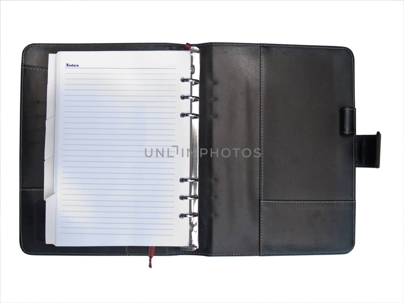 Luxurious deep brown leather organizer