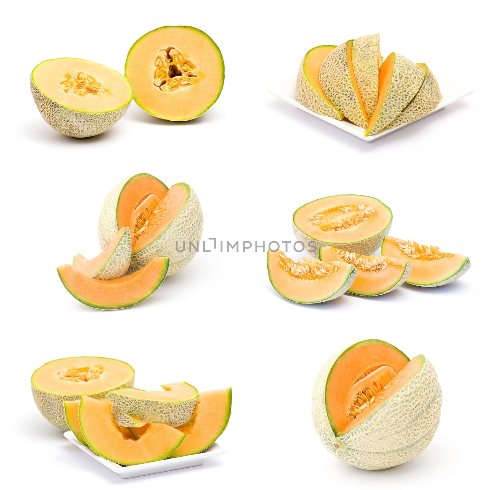 collection of fresh melon fruits by miradrozdowski