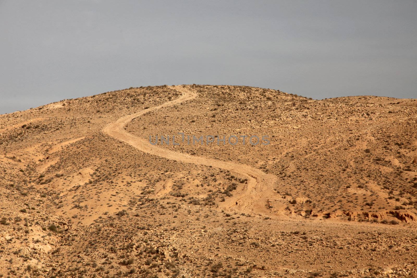 Road  in the mountains of Tunisia by atlas
