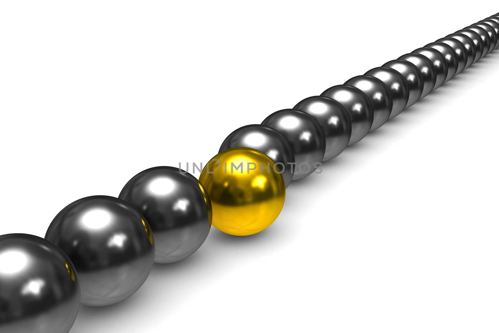 leadership concept on white background. Isolated 3D image