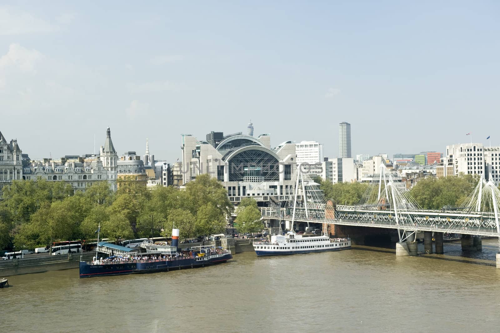 View to London from height of the bird's flight 