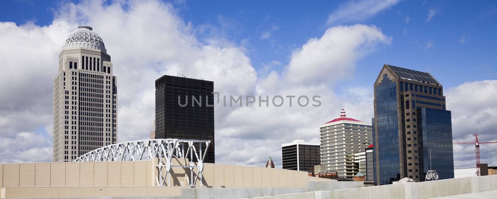 Panoramic Downtown of Louisville, Kentucky, USA.