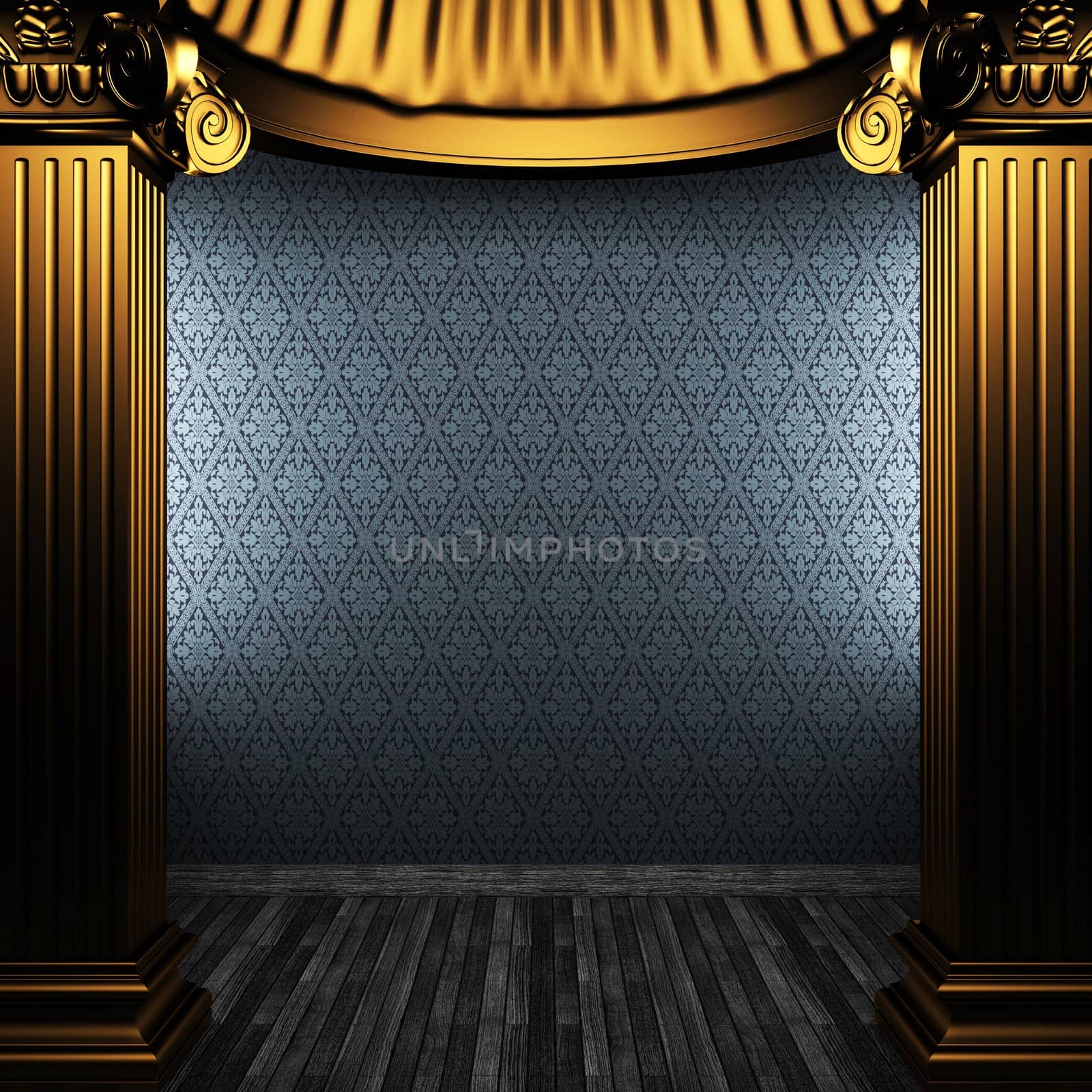 bronze columns and wallpaper by icetray