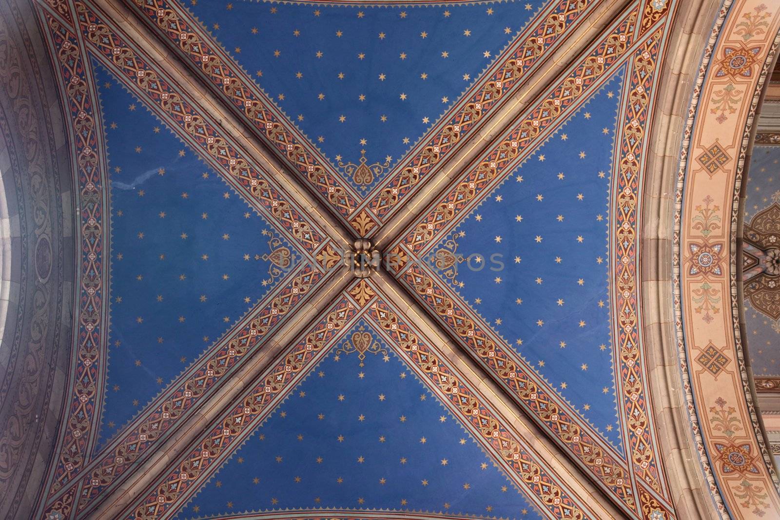 Ceiling of the church by atlas