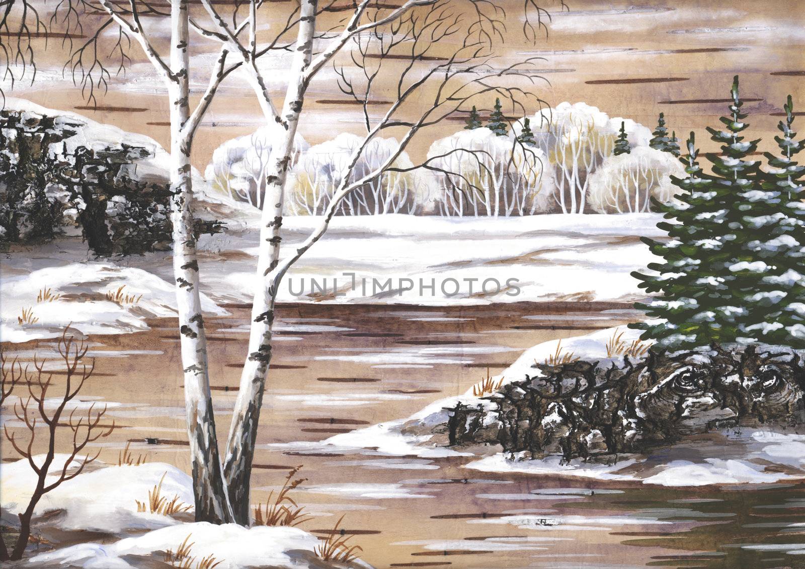 Winter landscape by alexcoolok