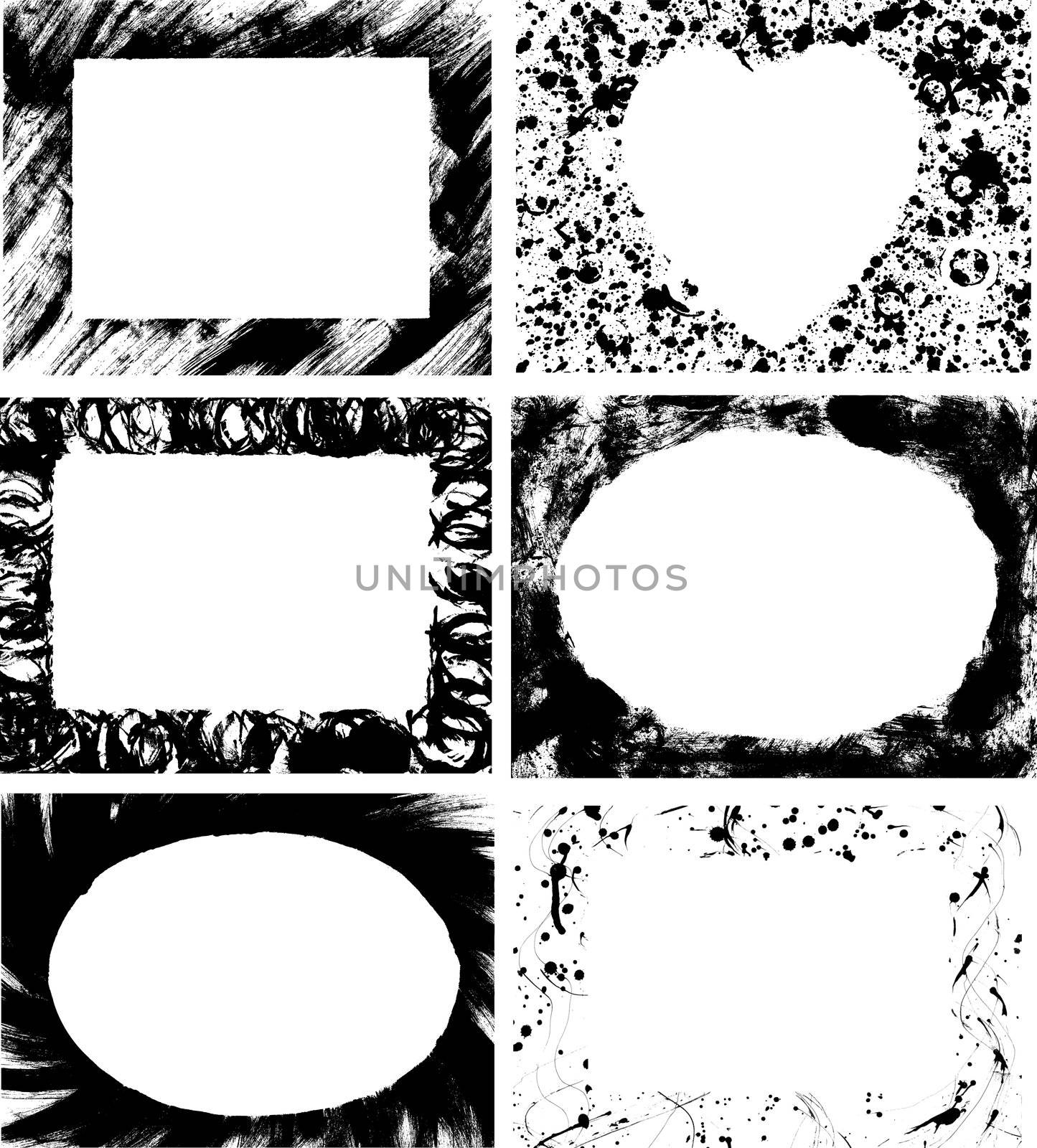 Various Grungy Borders by TheBlackRhino