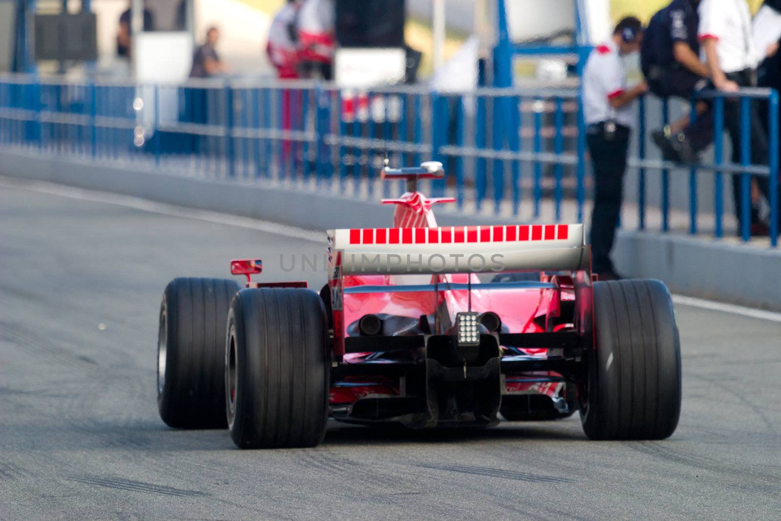 JEREZ DE LA FRONTERA, SPAIN -  OCT 11: Michael Schumacher of Scuderia Ferrari F1 on October 11 , 2006 on training session in Jerez de la Frontera , Spain